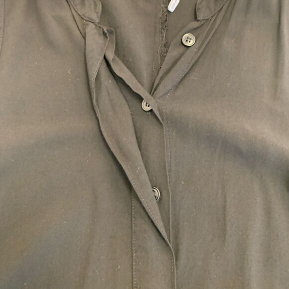 Splendid Tank Dress Womens S Small Black Rayon Unlined Front Button Placket - Picture 8 of 11